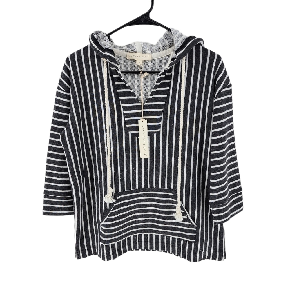 Lovestitch Women's Striped Baja Hoodie - S
